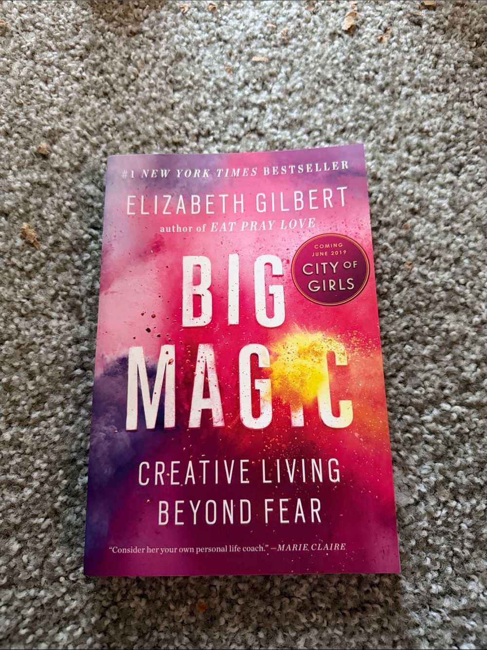 Big Magic by Elizabeth Gilbert - Bright Pink & Purple Paperback